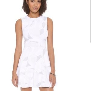 NWT 25 Cut By Yigal Azrouel fit and flare  white dress